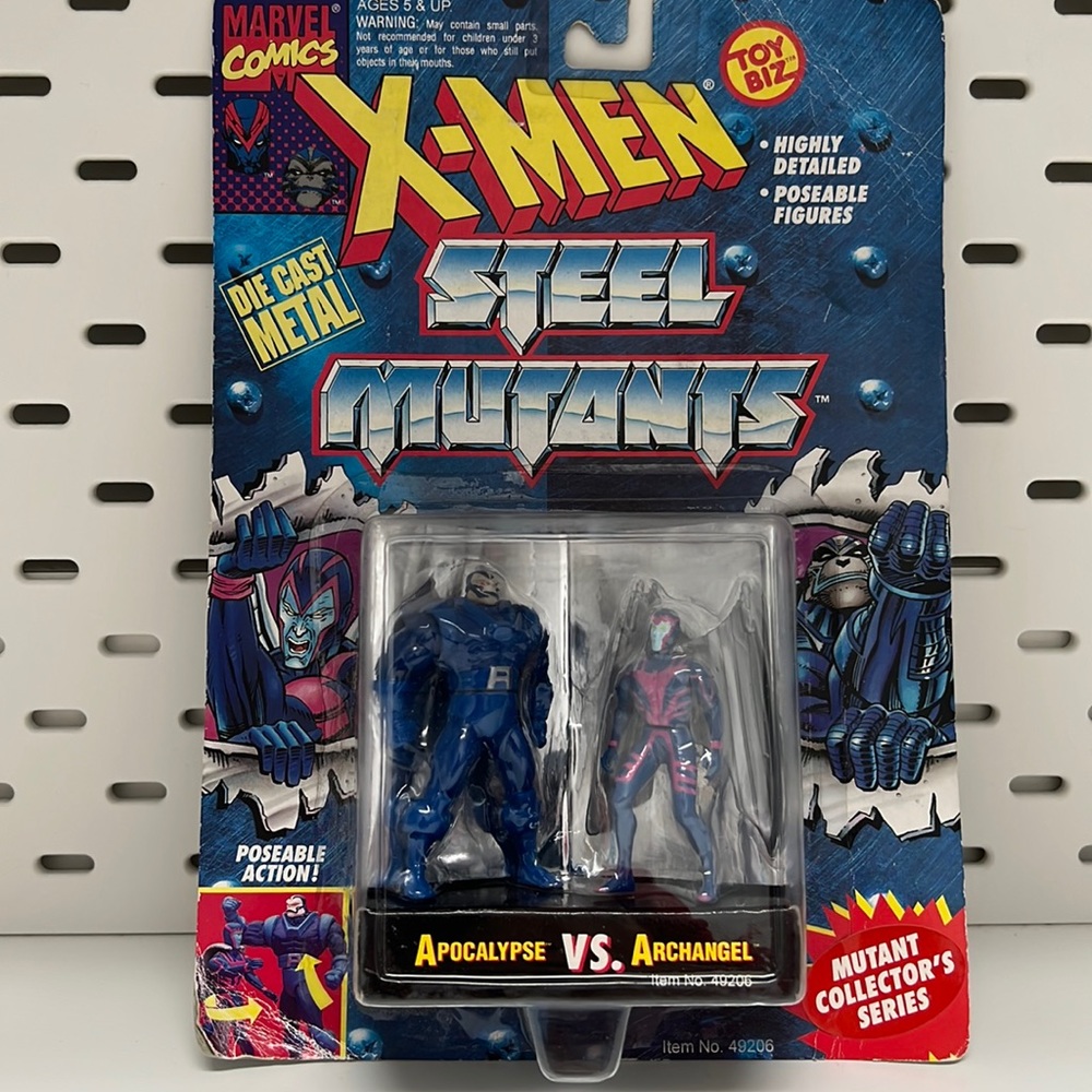 X-MEN Steel Mutants Apocalypse vs Archangel Action Figures 1994 SEALED